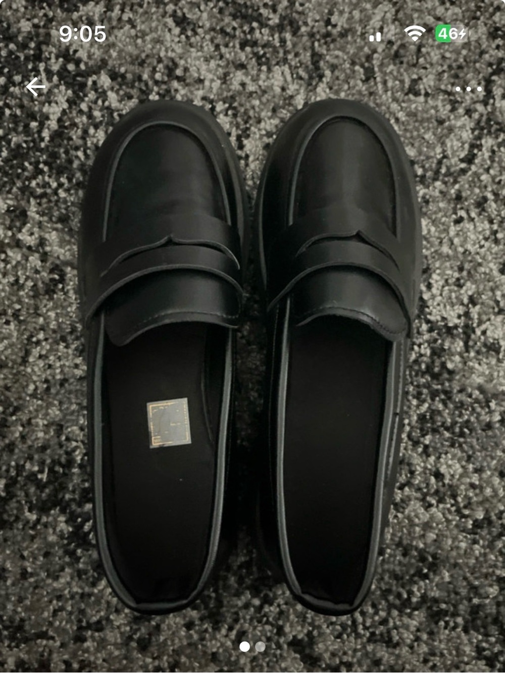 Women's Black Penny Loafers - Classic Slip-On Dress Shoes